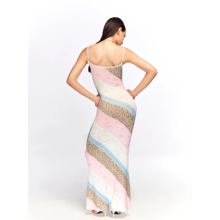 Leopard Floral Maxi Skirt - Jyosei