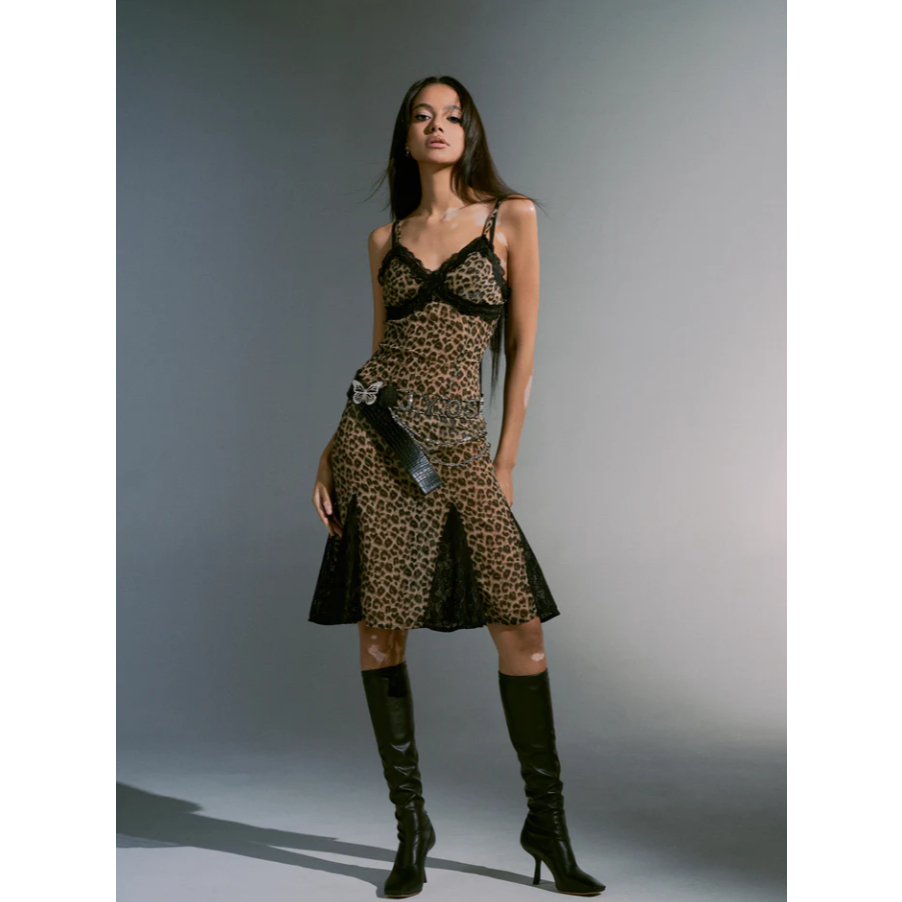 Lace Leopard Dress - Jyosei