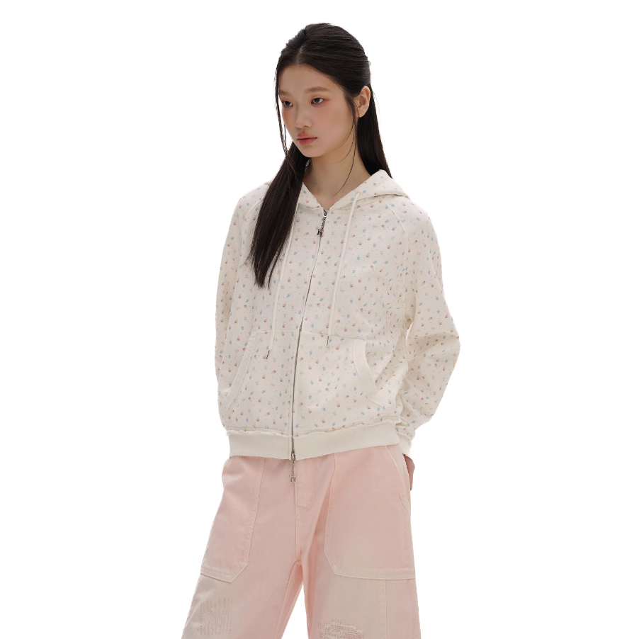 Retro rabbit floral sweater - Moromoro