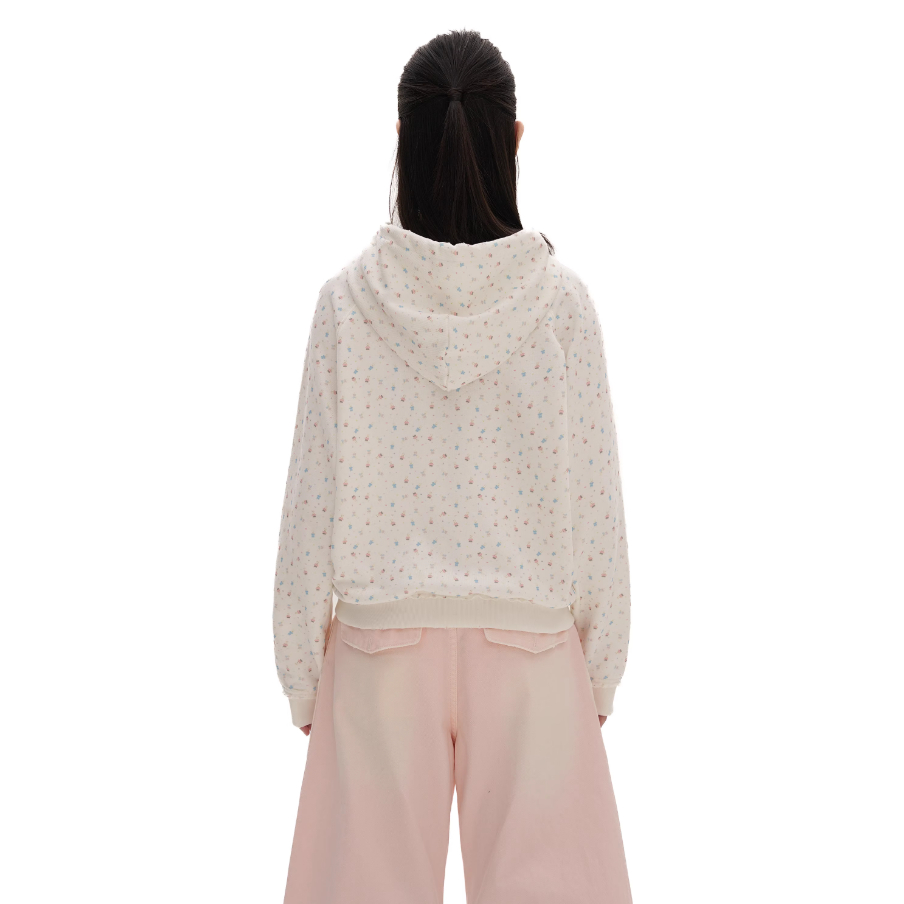 Retro rabbit floral sweater - Moromoro
