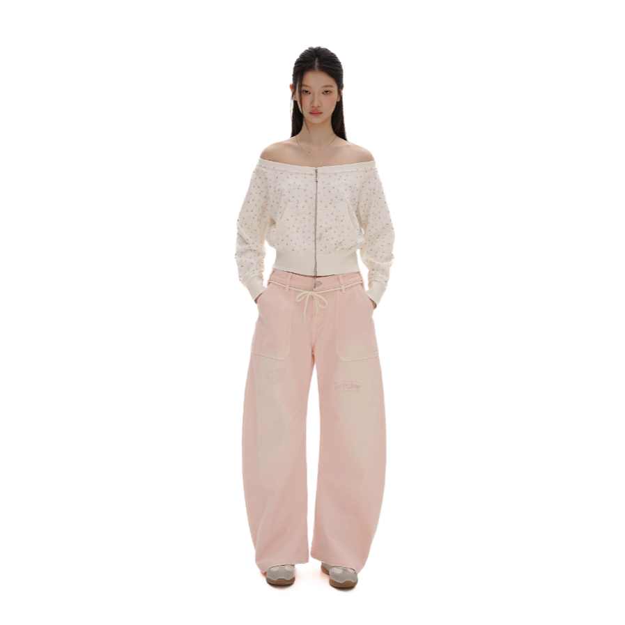 Rabbit printed one-sweater cardigan - Moromoro