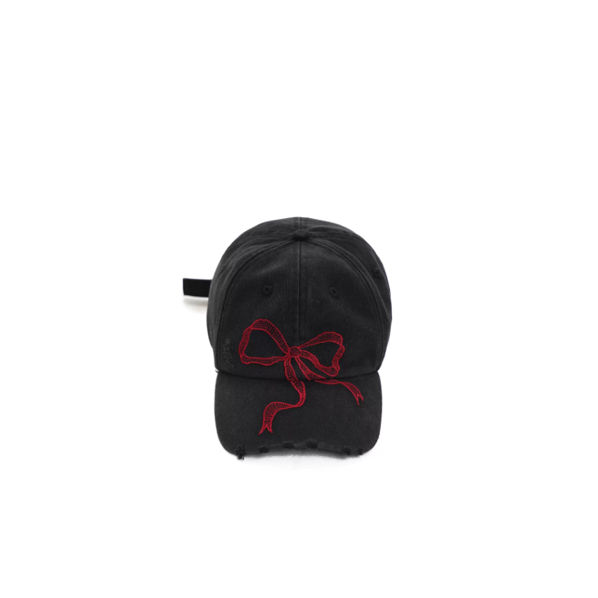 Classic bow baseball cap black - Moromoro