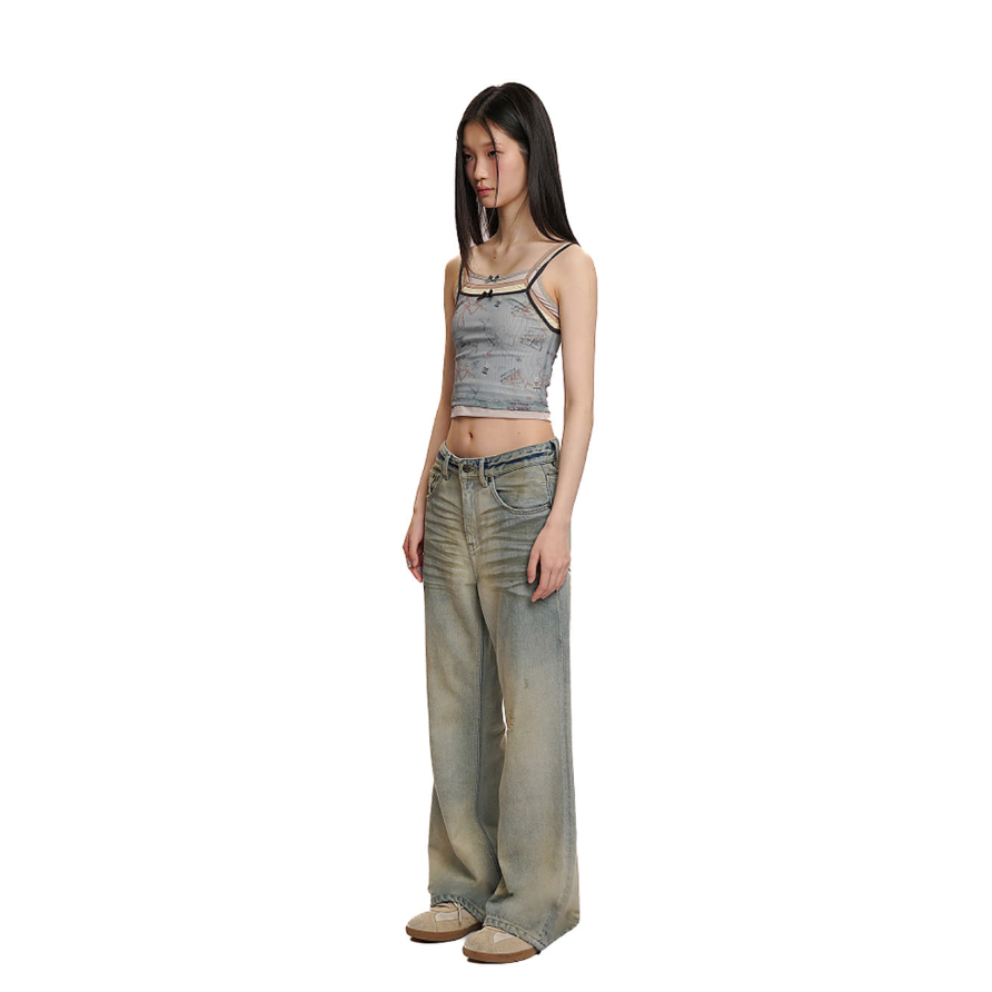 Fake Layered Rabbit Sleeveless - Moromoro