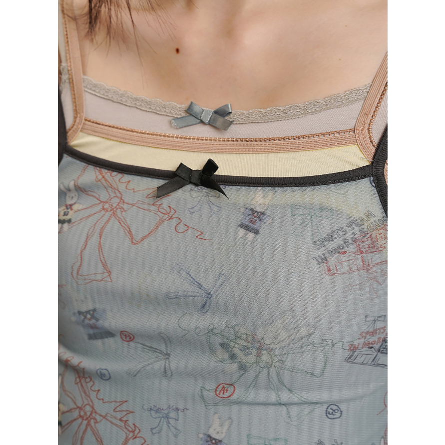 Fake Layered Rabbit Sleeveless - Moromoro