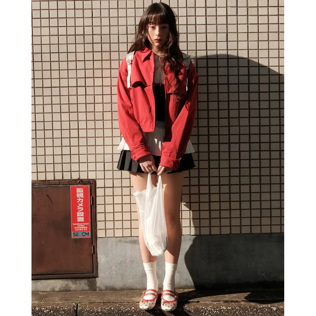 Red velvet ballet dottie shoes - Moromoro