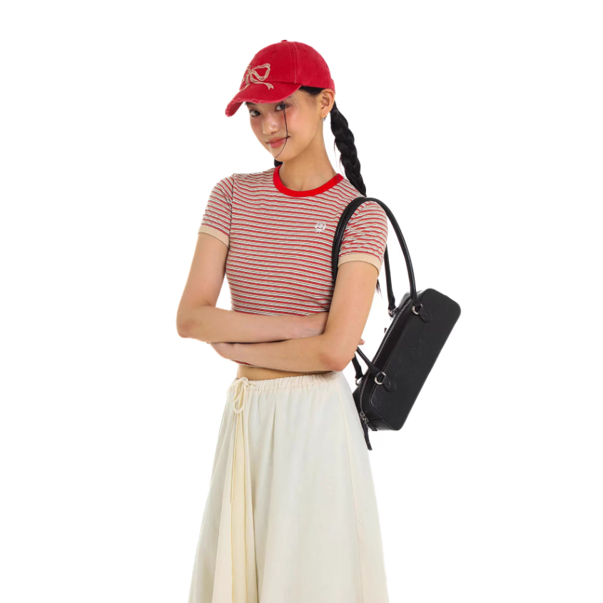 Classic bow baseball cap red - Moromoro