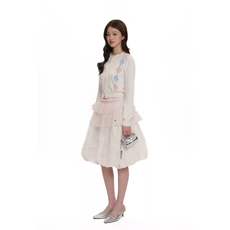 Layered Style Flare Mini Skirt	- Moromoro