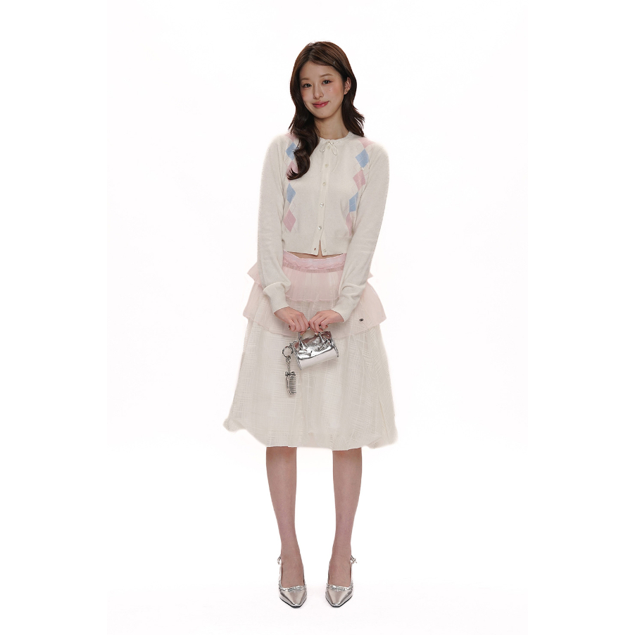 Layered Style Flare Mini Skirt	- Moromoro
