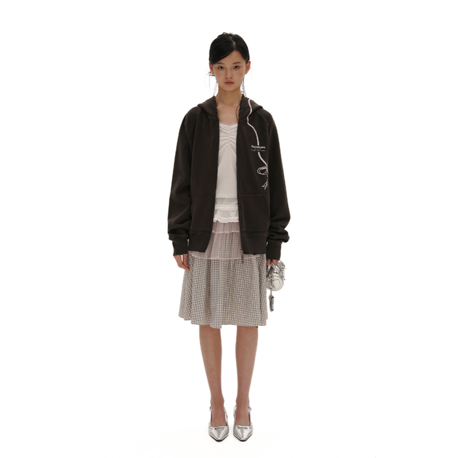 Layered Style Flare Mini Skirt	- Moromoro