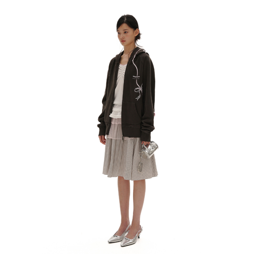 Layered Style Flare Mini Skirt	- Moromoro