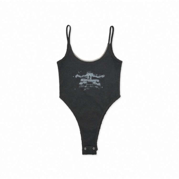 black printed Bodysuit - Moromoro