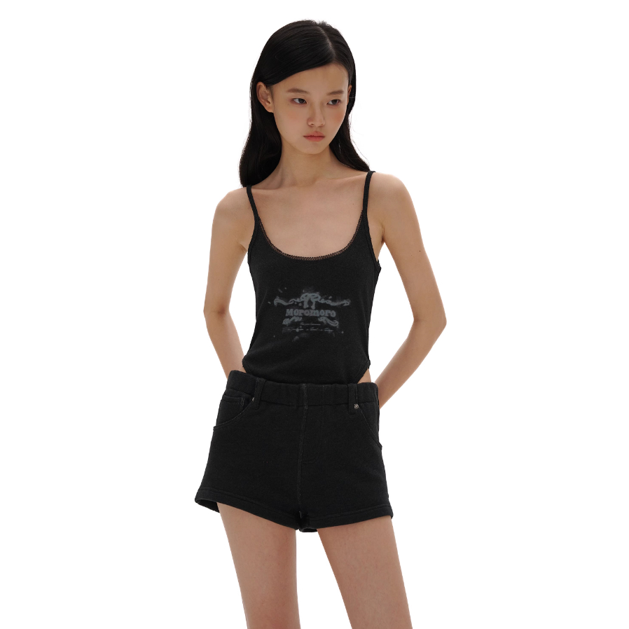 black printed Bodysuit - Moromoro