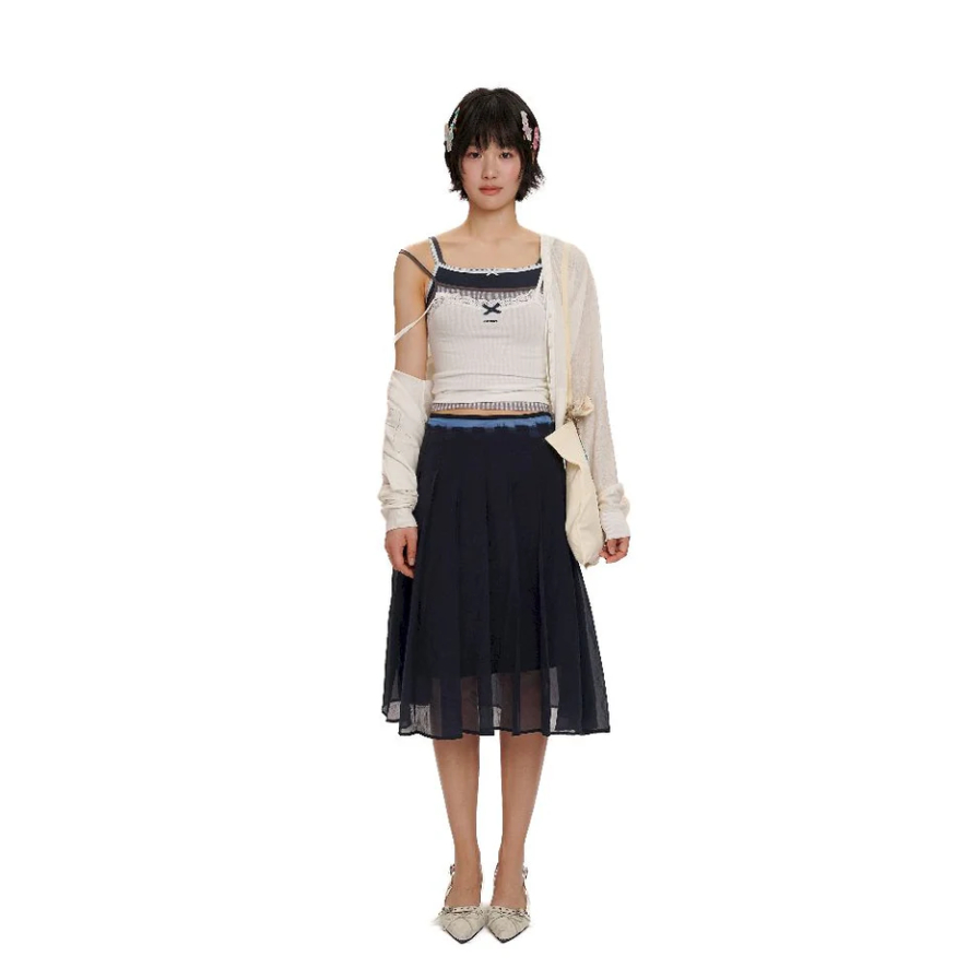Floral yarn texture camisole - Moromoro