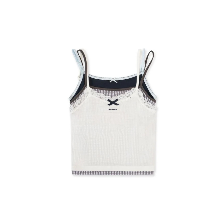 Floral yarn texture camisole - Moromoro