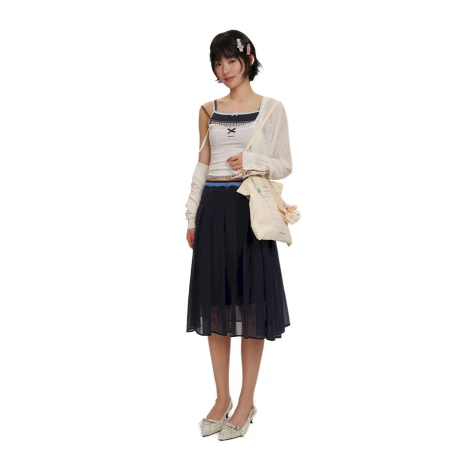 Floral yarn texture camisole - Moromoro