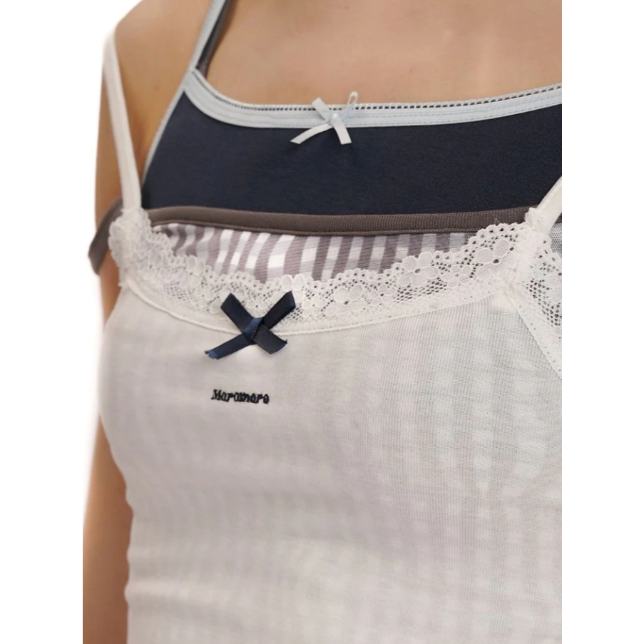 Floral yarn texture camisole - Moromoro