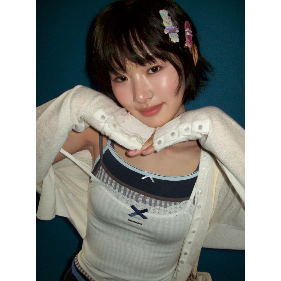 Floral yarn texture camisole - Moromoro