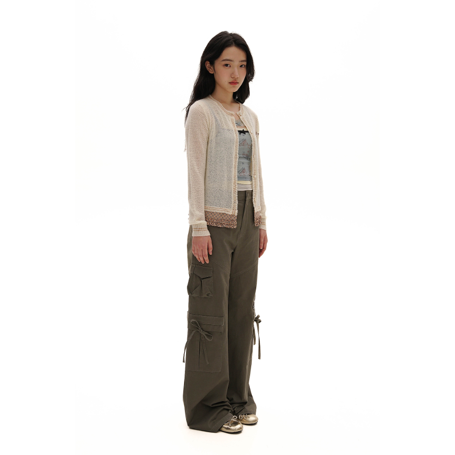 Bow tie multi-pocket functional star overalls - Moromoro