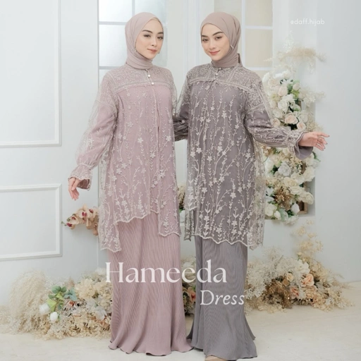 Image of DAFF HIJAB | Hameeda Dress Brukat | Dress Plisket Outer