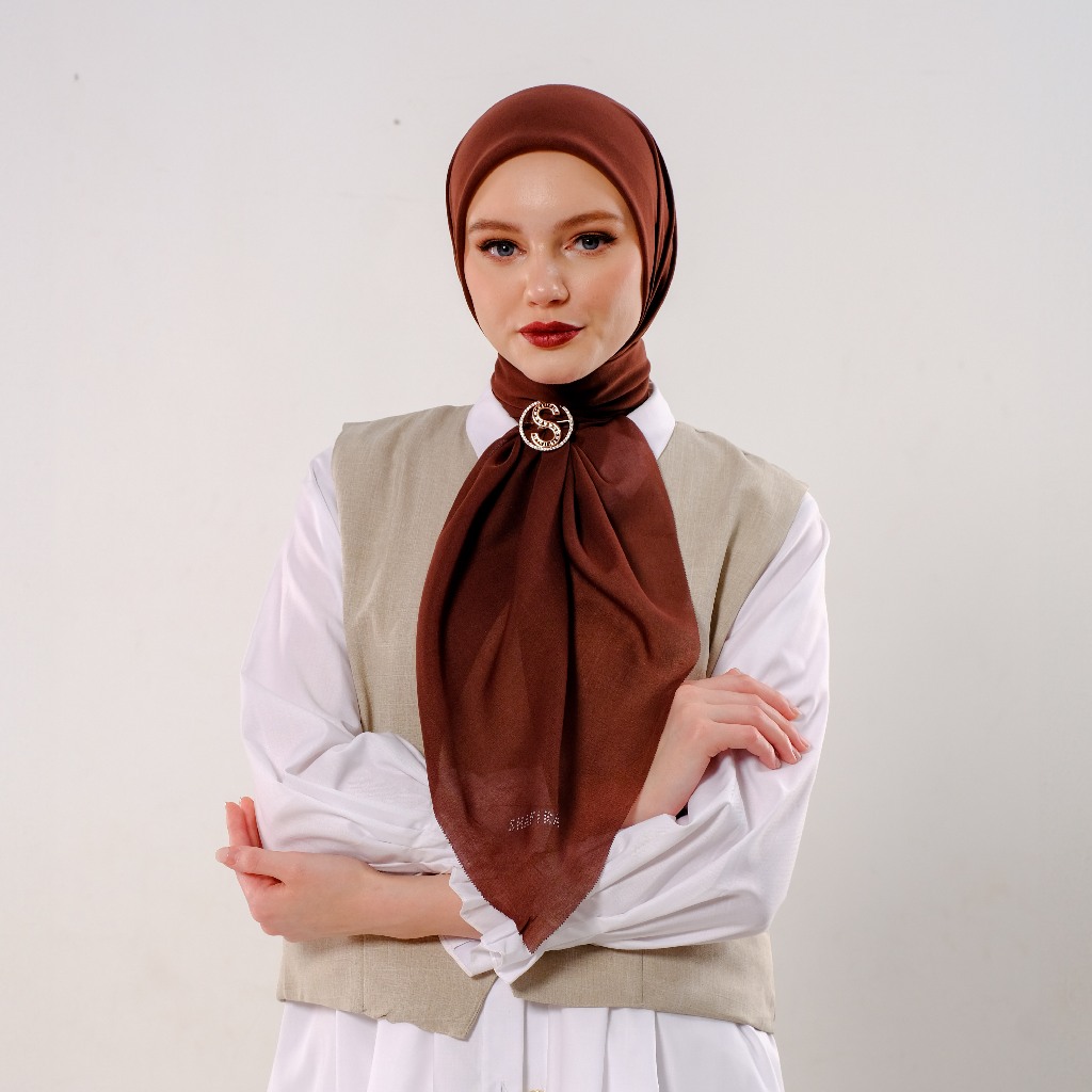 Shafira - Marcella Plain Scarf - Hijab Segi Empat - Ziplock Packaging
