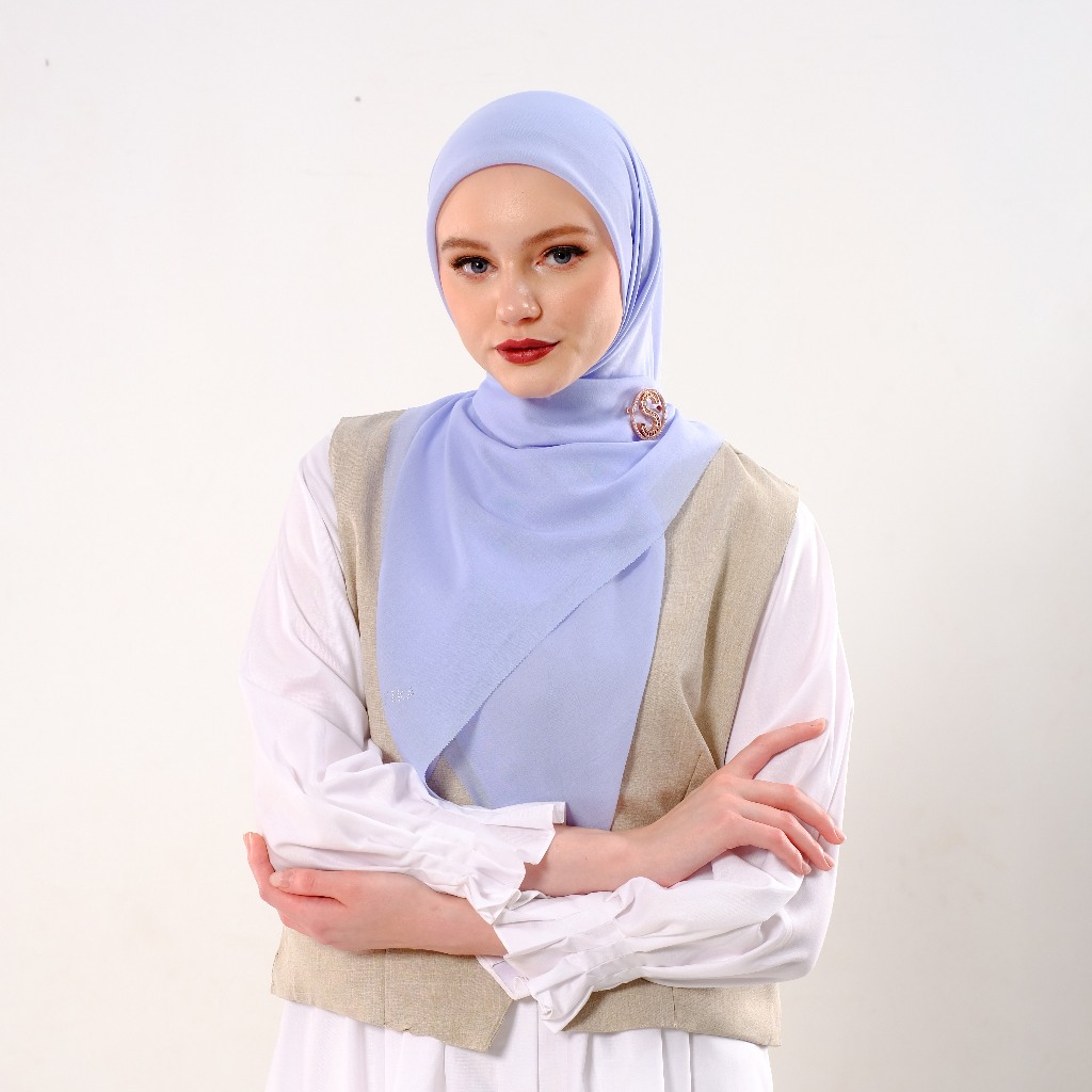 Shafira - Marcella Plain Scarf - Hijab Segi Empat - Ziplock Packaging