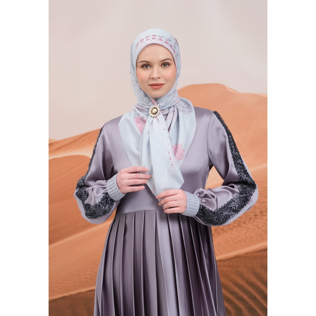 Shafira - Dilara Printed Scarf - Hijab Segi Empat Motif - Voal - Hard Box Packaging