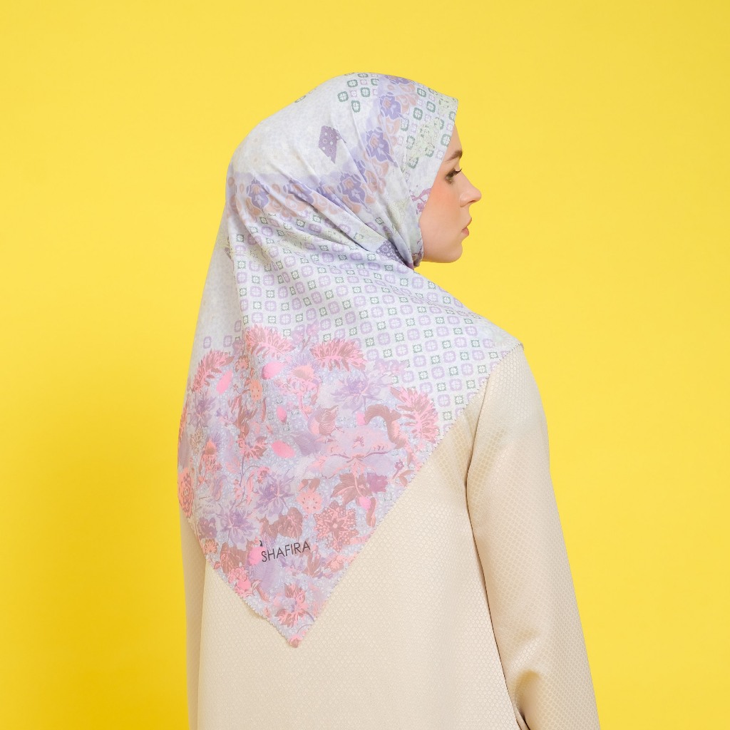 Shafira - Zemora Printed Scarf - Hijab Segi Empat Motif - Voal - Hard Box Packaging