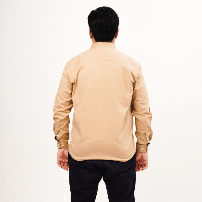 BIGG FELLAS Basic Poplin Stretch Long Sleeve Shirt Pria Big Size
