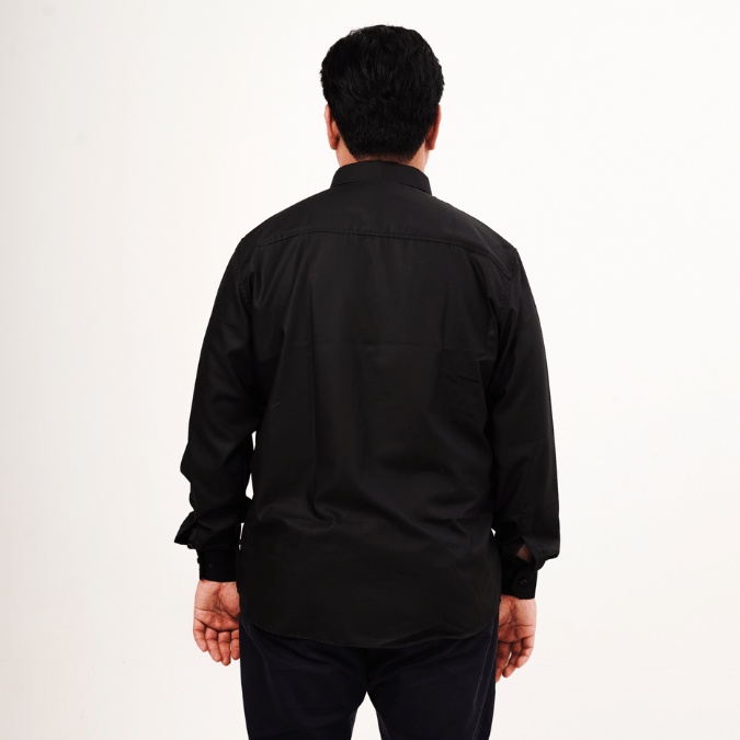 BIGG FELLAS Basic Toyobo Long Sleeve Shirt Pria Big Size