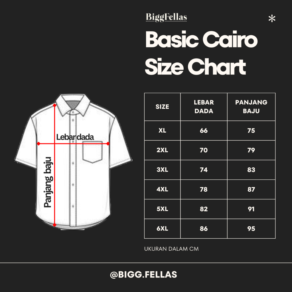 BIGG FELLAS Basic Cairo Textured Short Sleeve Shirt Pria Big Size