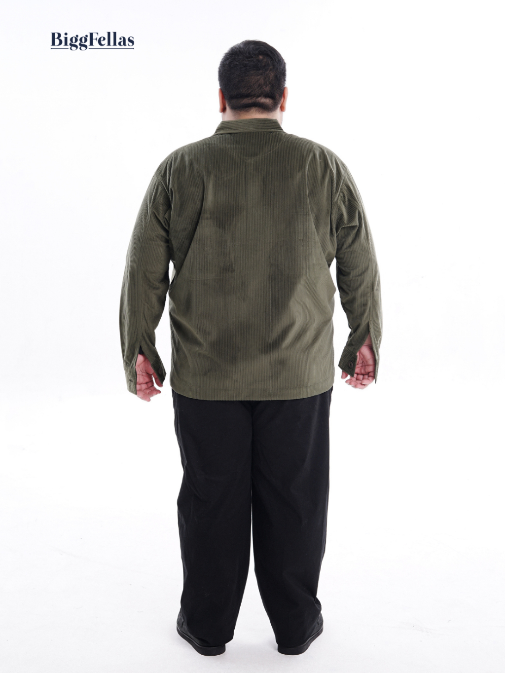 BIGG FELLAS Outer Corduroy Pria Kemeja Outer Pria Jumbo Big Size