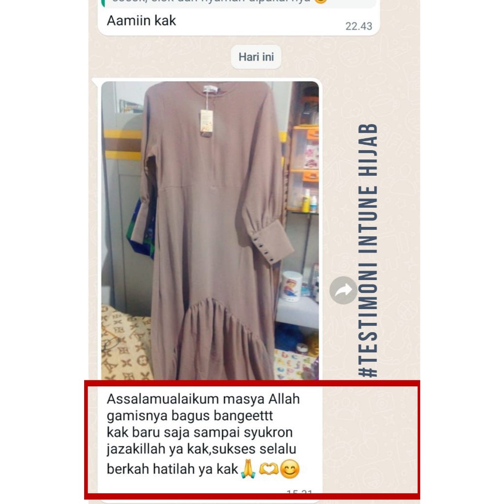 Intune Hijab Ayana Gamis Polos Abaya Premium Simple Elegan & Syar'i