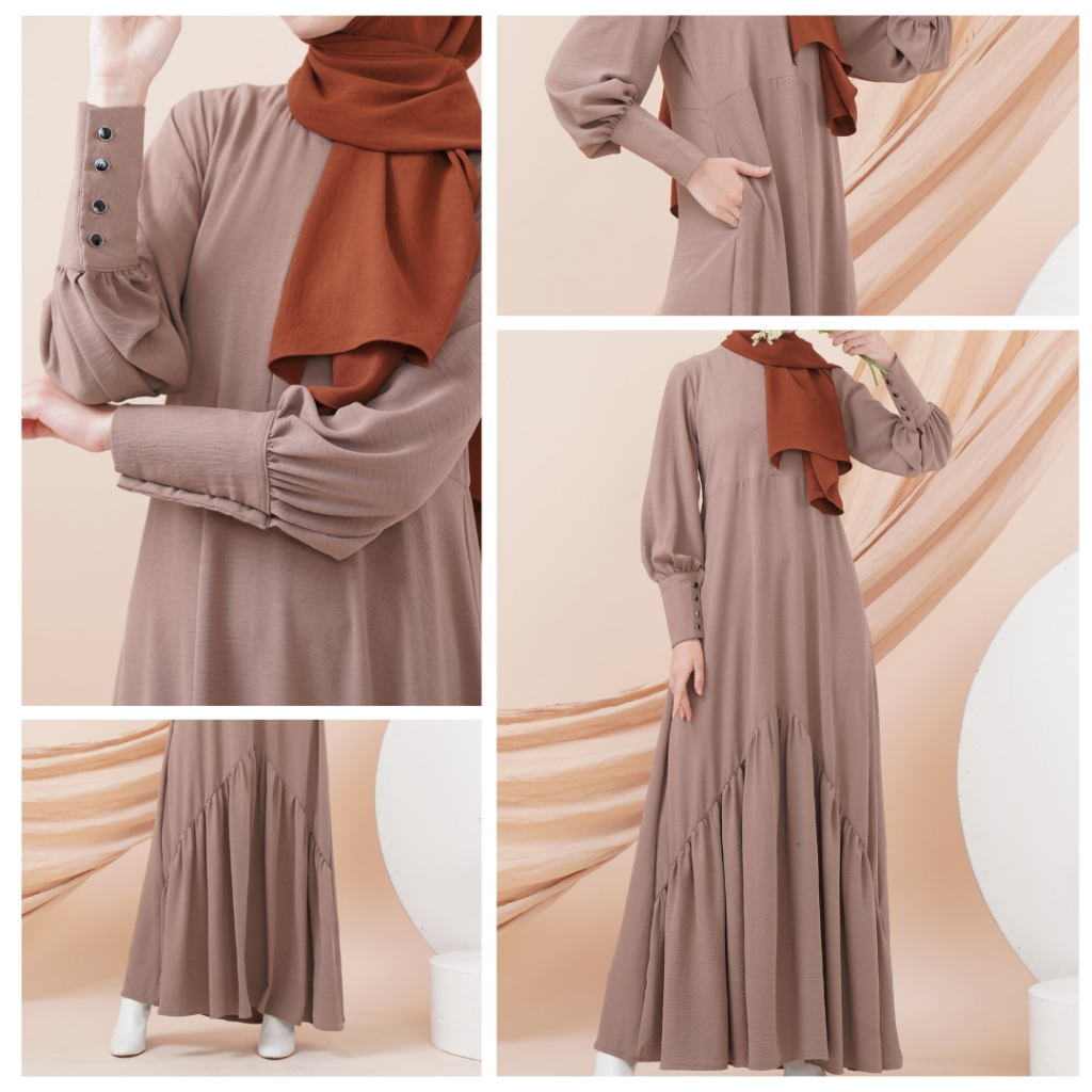 Intune Hijab Ayana Gamis Polos Abaya Premium Simple Elegan & Syar'i