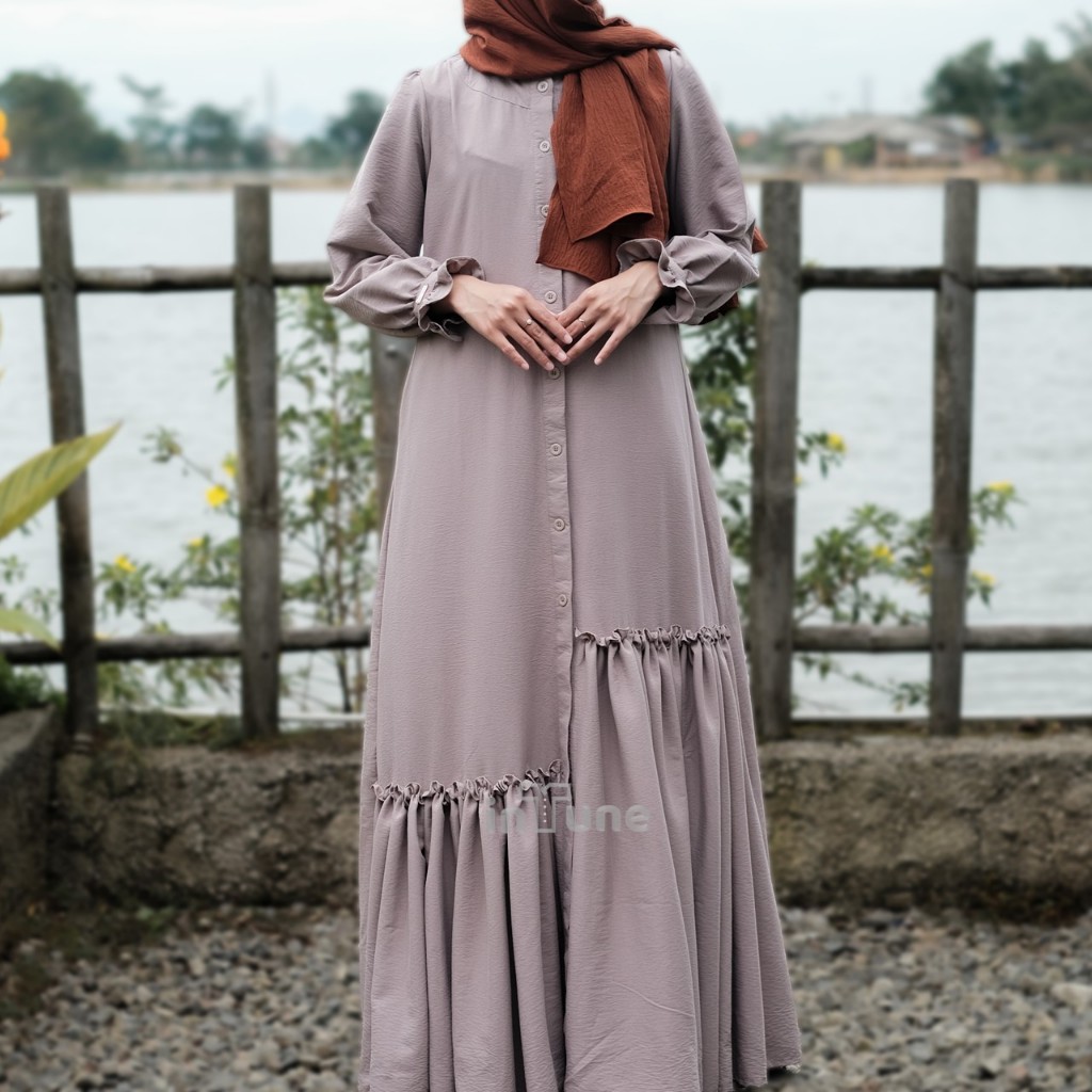 Intune Hijab Danya Gamis Premium Jasmine Air Flow Polos Abaya Simple Elegan & Syar'i