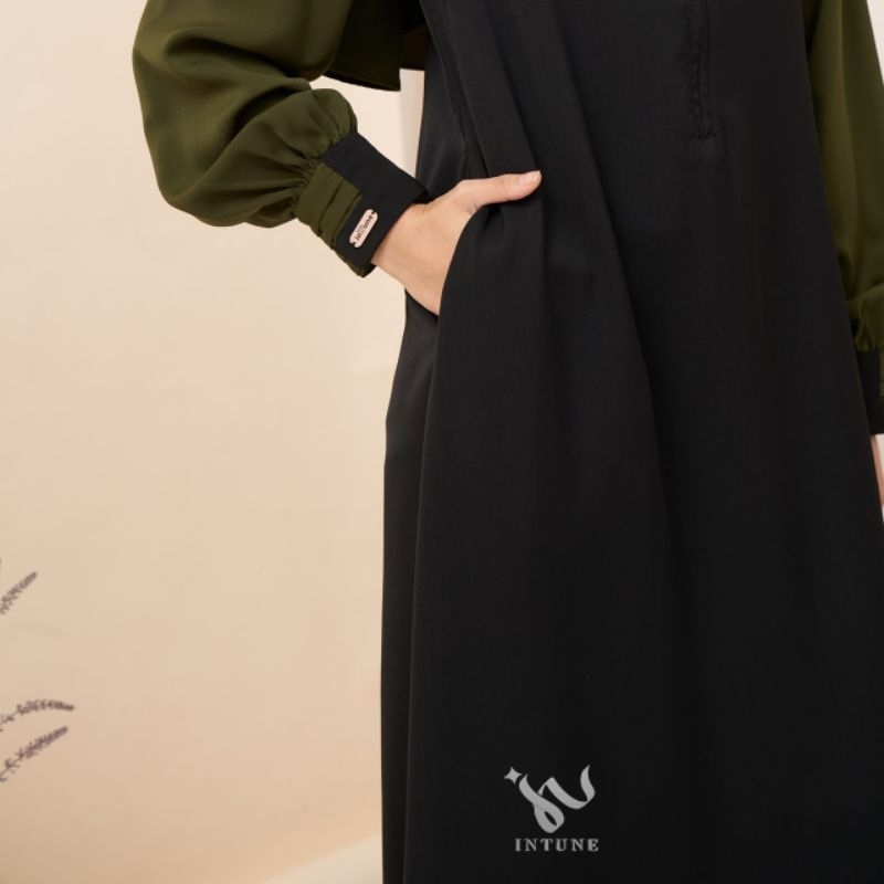 INTUNE HIJAB IQLIMA GAMIS UMROH POLOS PREMIUM KOMBINASI WARNA