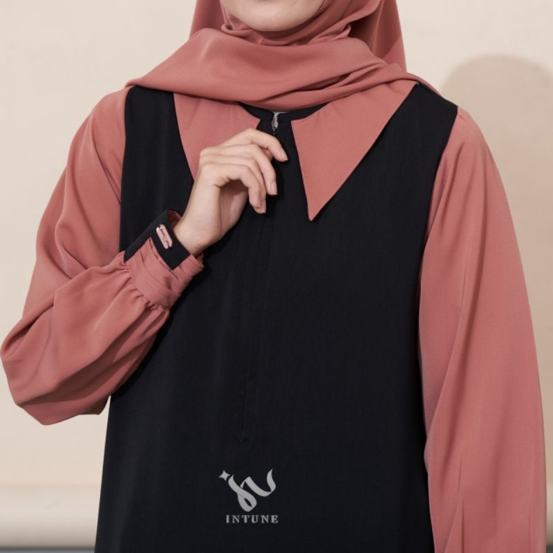 INTUNE HIJAB IQLIMA GAMIS UMROH POLOS PREMIUM KOMBINASI WARNA