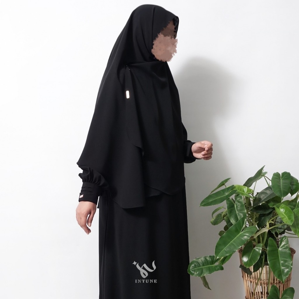 INTUNE HIJAB IQLIMA GAMIS UMROH POLOS PREMIUM KOMBINASI WARNA
