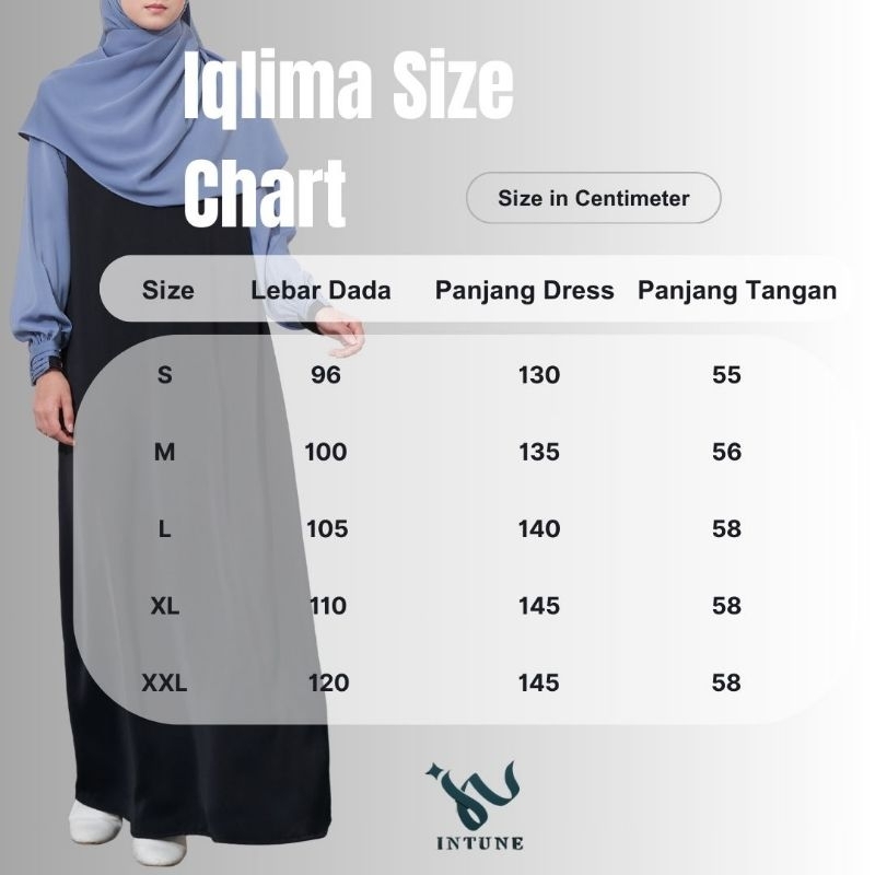 INTUNE HIJAB IQLIMA GAMIS UMROH POLOS PREMIUM KOMBINASI WARNA