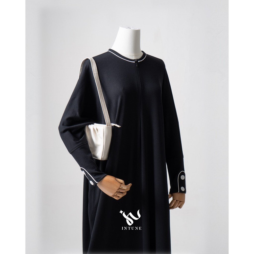 INTUNE HIJAB BAHEERA GAMIS KNIT SNOWY RIB
