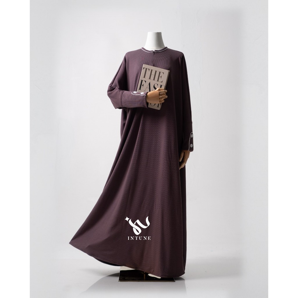 INTUNE HIJAB BAHEERA GAMIS KNIT SNOWY RIB