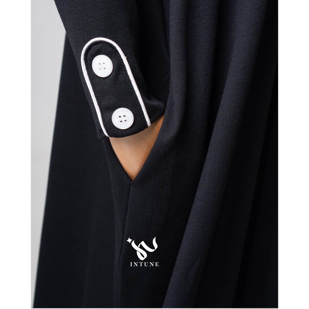 INTUNE HIJAB BAHEERA GAMIS KNIT SNOWY RIB