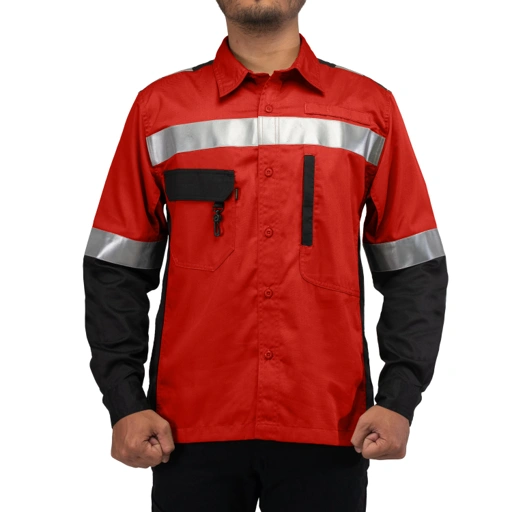 Image of ERBIUM RED - Safety Reflector Fieldshirt