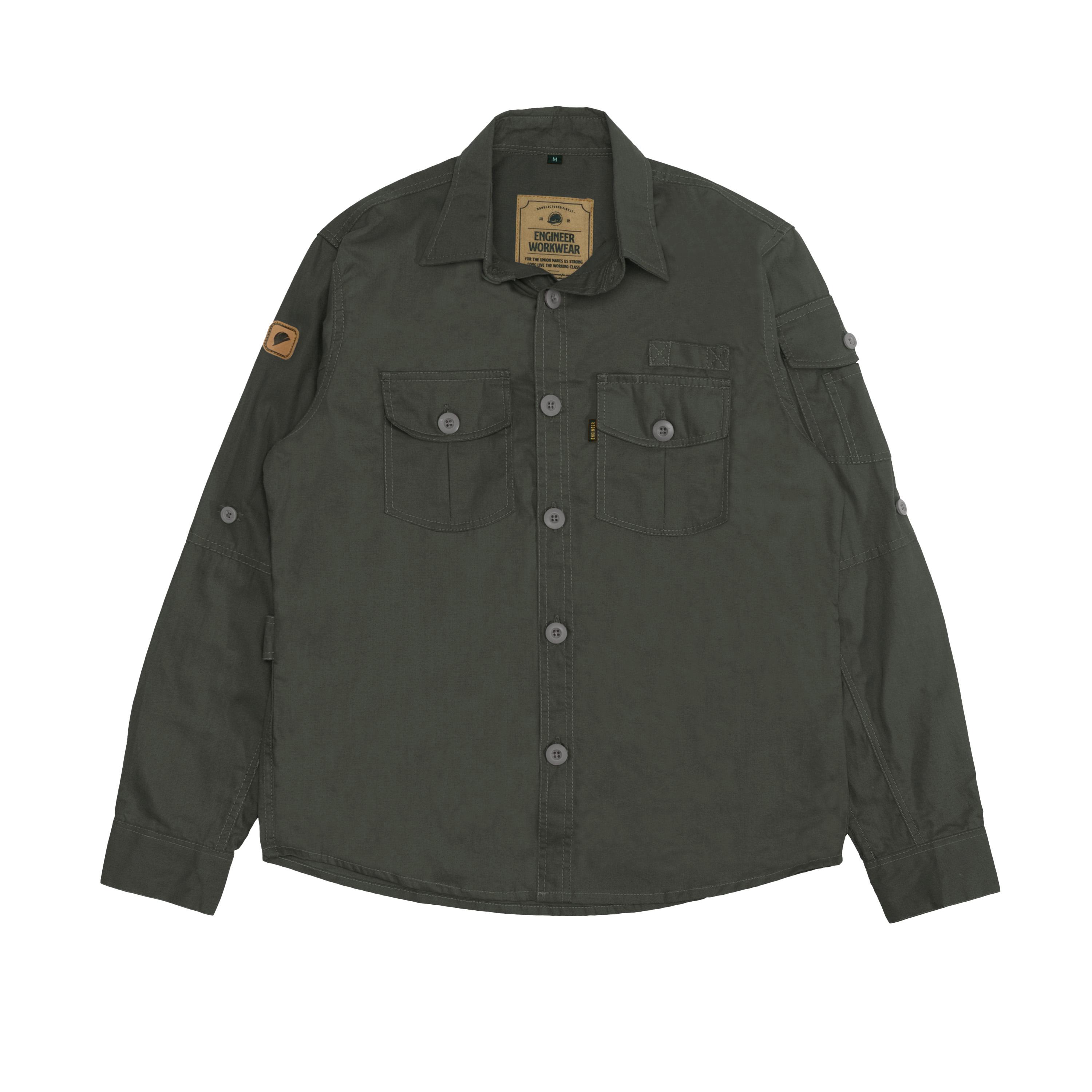TRACTOR CHARCOAL - Casual Canvas Workshirt