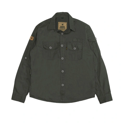 Image of TRACTOR CHARCOAL - Casual Canvas Workshirt