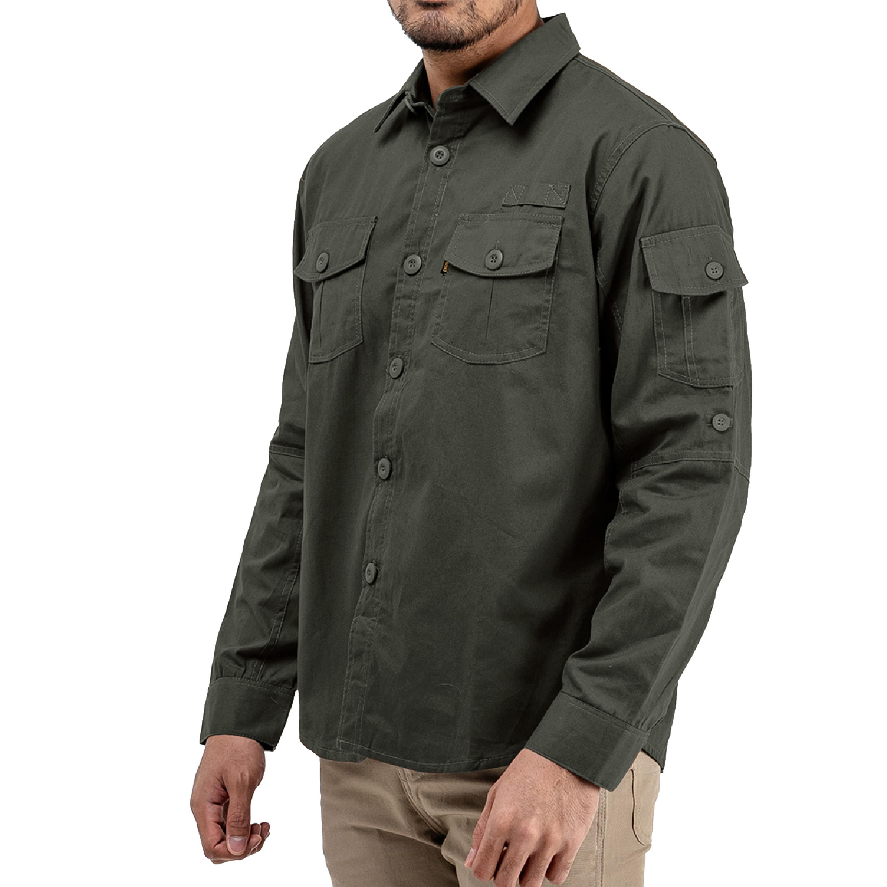 TRACTOR CHARCOAL - Casual Canvas Workshirt