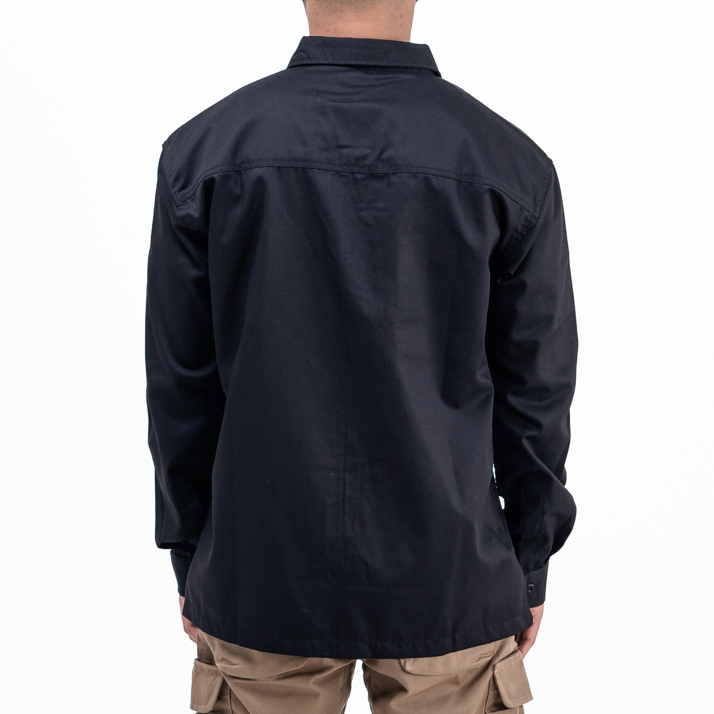 BASIC BLACK LS - Workshirt Basic Regular