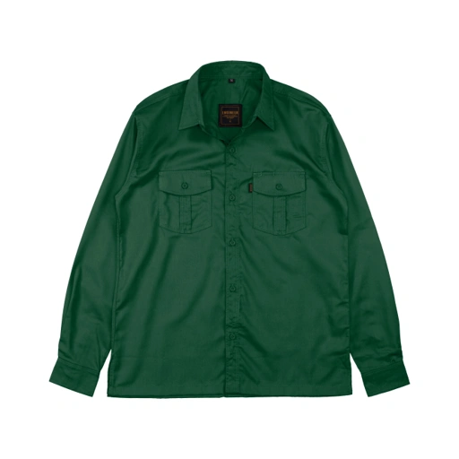 Image of BASIC GREEN LS - Workshirt Basic Regular