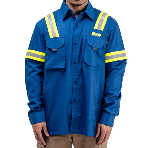 Image of LOGGING BLUE - Safety Reflector Fieldshirt
