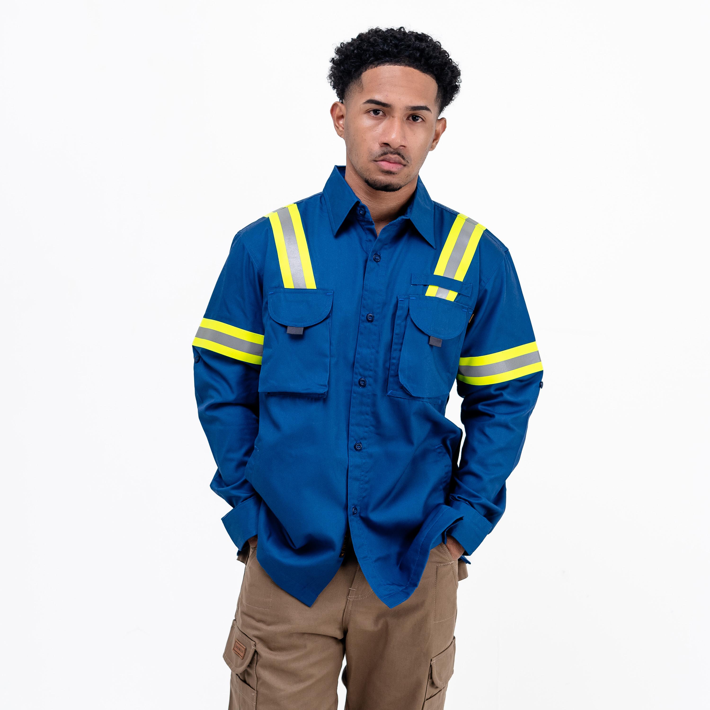 LOGGING BLUE - Safety Reflector Fieldshirt