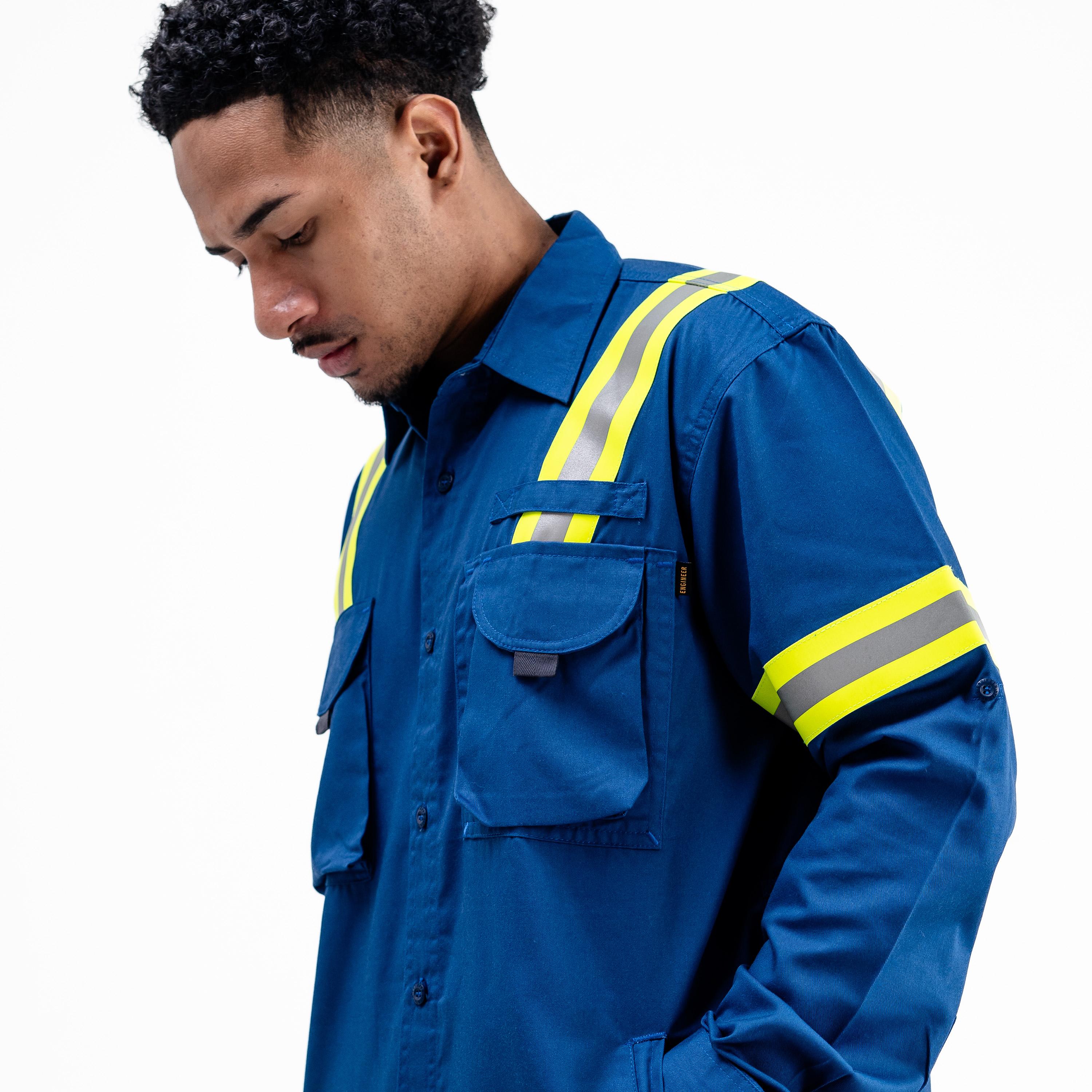 LOGGING BLUE - Safety Reflector Fieldshirt
